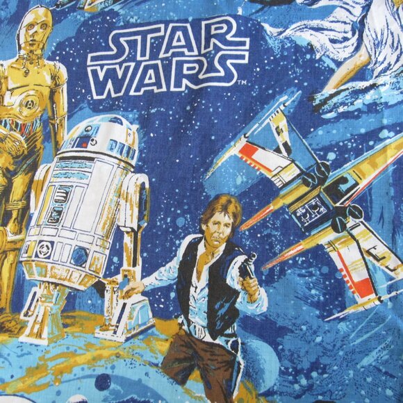 Vintage 70s Star Wars Twin Sheets Flat & Fitted Empire Strikes Back Bibb Co USA